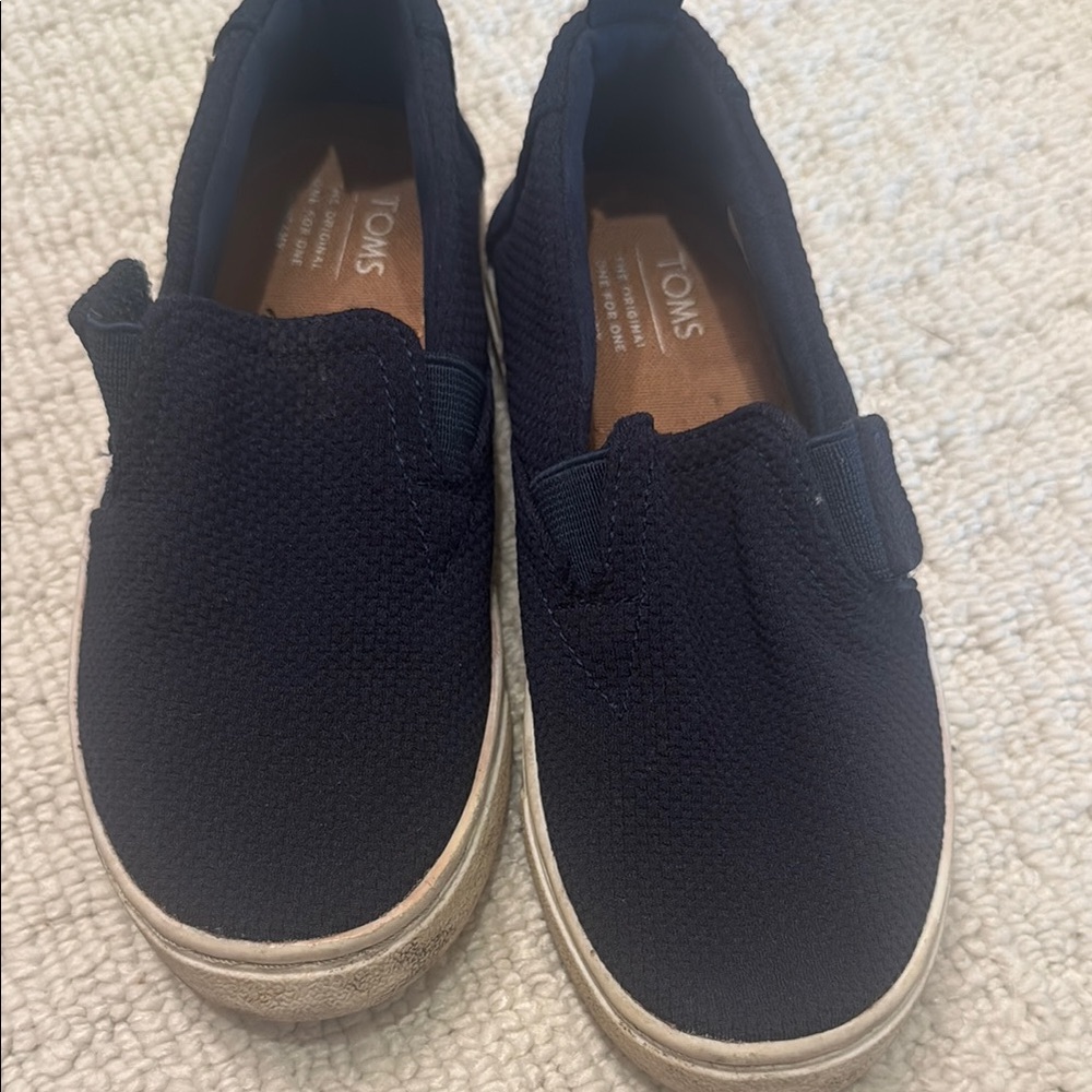 Toms Blue Sneakers Casual Canvas Slip-On